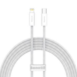 Kabelis USB C - Lightning BASEUS CALD000102 (2.0m, 20W, baltas, pintas)
 CALD000102