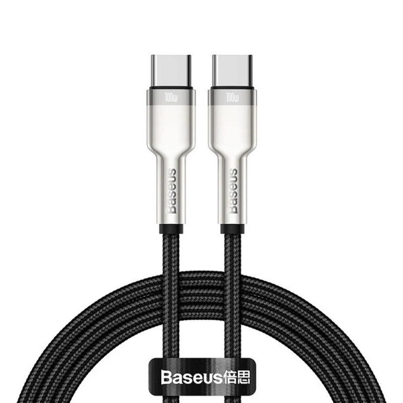 Kabelis USB C - USB C BASEUS CATJK-D01 (2.0m, 100W, duomenų perdavimui ir krovimui, juodas)
 CATJK-D01