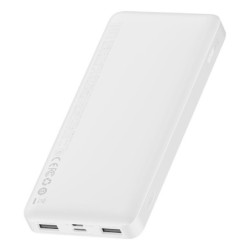 I&scaron;orinis akumuliatorius (Powerbank) BASEUS PPBD050002 (10000mAh, 15W, 2xUSB + USB-C, baltas)
 PPBD050002