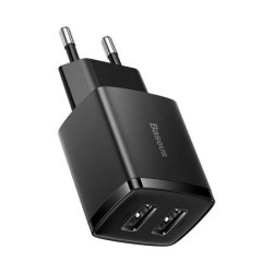 Sieninis įkroviklis BASEUS CCXJ010201 (10.5W, 2xUSB, 2.1A, juodas)
 CCXJ010201