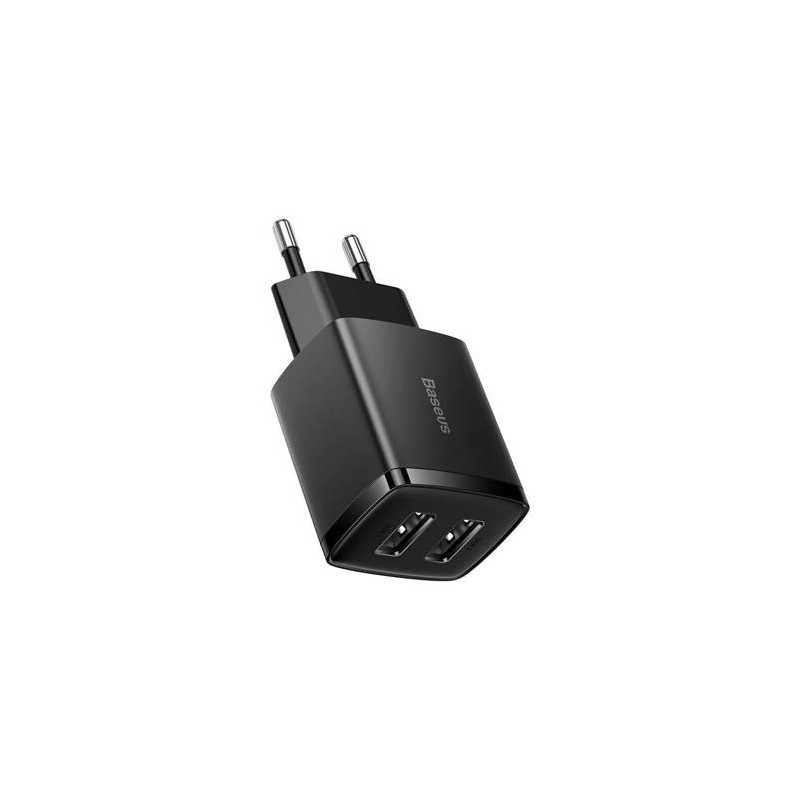 Sieninis įkroviklis BASEUS CCXJ010201 (10.5W, 2xUSB, 2.1A, juodas)
 CCXJ010201