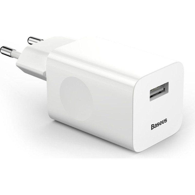 Sieninis įkroviklis BASEUS CCALL-BX02 (24W, USB, QC3.0, baltas)
 CCALL-BX02