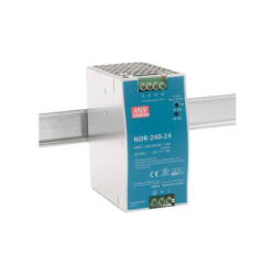 Impulsinis maitinimo &scaron;altinis 24V 240W 10A, tvirtinamas ant DIN bėgio, MEAN WELL, NDR-240-24 MB1024VDINMEANWELL