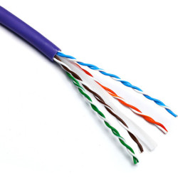 Kabelis ry&scaron;io Excel 190-071-500 Cat6 U/UTP (LSOH, 23AWG, B2CA, violetinis, ritė 500m.) KRUTP6B2CAUTPEXCEL