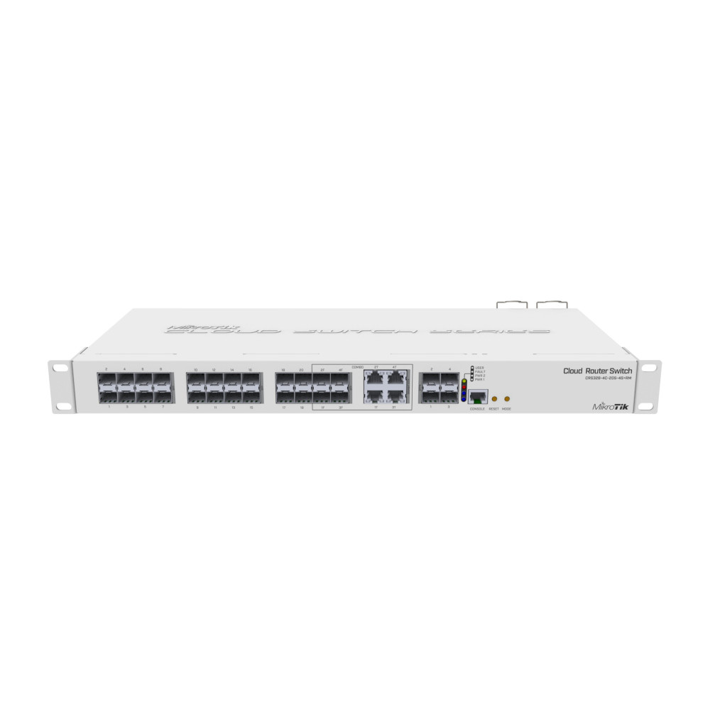 24 prievadų valdomas komutatorius MikroTik CRS328-4C-20S-4S+RM MIKRSWCRS3284C204SRM