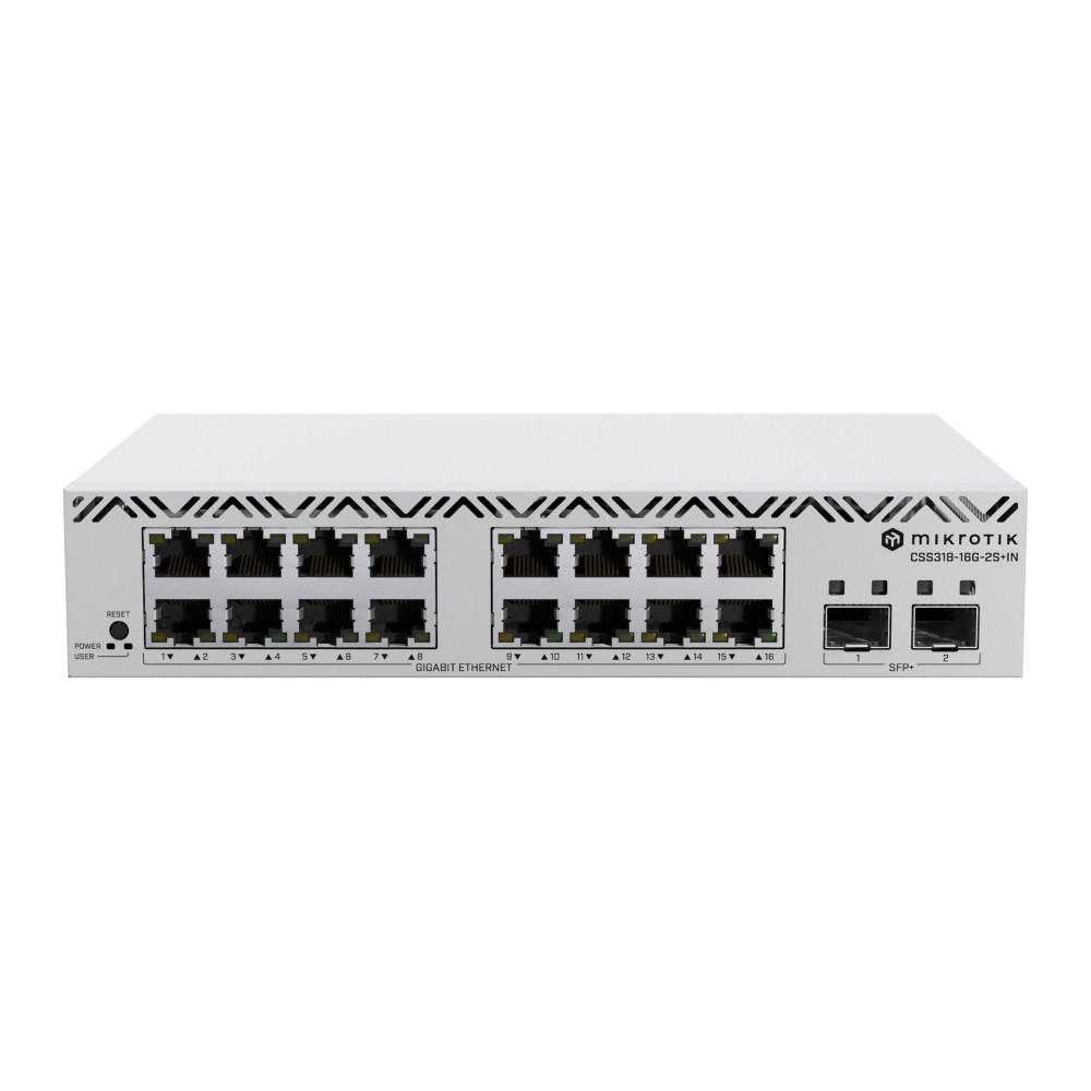 16 prievadų komutatorius MikroTik Cloud Smart Switch CSS318-16G-2S+IN MIKROTIKCSS31816G2SIN