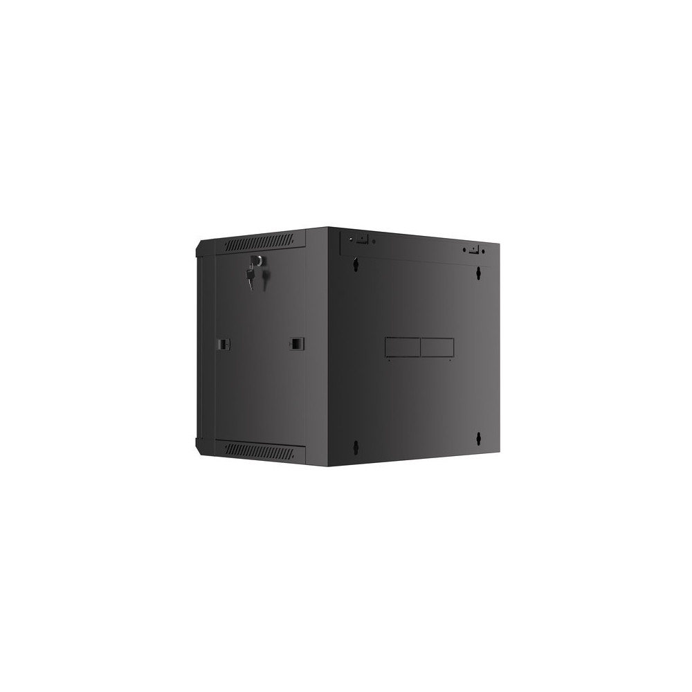 Komutacinė spinta 19'' pakabinama 18U 600x450mm (juoda, nesurinkta, IP20) ASP2-6412 KS18U600X450PAISJASP26418