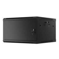 Komutacinė spinta 19'' pakabinama 9U 600x600mm (juoda, nesurinkta, IP20) ASP2-6609 KS9U600X600PAISJASP6609
