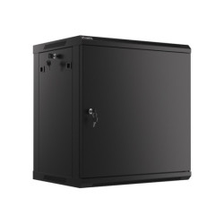 Komutacinė spinta 19'' pakabinama 12U 600x600mm (juoda, nesurinkta, IP20) ASP2-6612 KS12U600X600PAISJASP6612