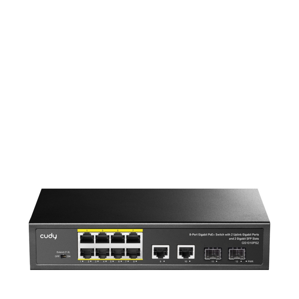 10 prievadų komutatorius CUDY GS1010PS2 SWITCHCUDYGS1010PS2