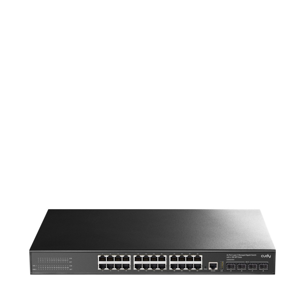 24 prievadų valdomas komutatorius CUDY GS5024S4 SWITCHCUDYGS5024S4