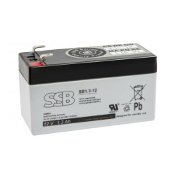 Akumuliatorius (AGM) SSB SB (1.3Ah, 12V, F1, VRLA) AS13AH12V