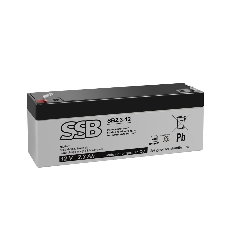 Akumuliatorius (AGM) SSB SB (2.3Ah, 12V, F1, VRLA) AS23AH12V