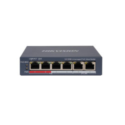 Komutatorius 6 prievadų Hikvision DS-3E0106P-E/M(B) SWITCHDS3E0106PEMB