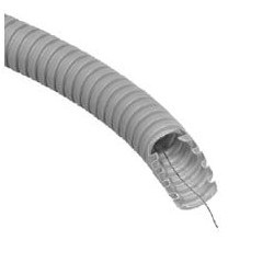 Gofruotas vamzdis pilkas D25 su viela Glob-El GL301W320 (be halogenų, 320N/5 cm, 50 m) GL301W320