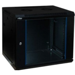 Komutacinė spinta 19'' pakabinama 9U 600x450x501mm (juoda, surinkta, IP20) AWM2-6409 KS9U600X450PASPIAWJ26409