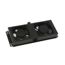 Ventiliatorių blokas 19'' AFS-2 A2 serijos spintoms (2 ventiliatoriai, 600mm, pilkas, sujungiamas 2x2) VENBLAFS2P
