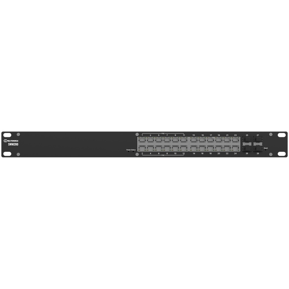 24 prievadų valdomas komutatorius Teltonika SWM280 SWITCHTELTSWM280