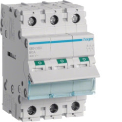 Kirtiklis Hager SBN380 (3P, 80A, 400V, 3 mod.) HSBN380