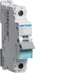 Automatinis jungiklis Hager NDN116 (1P, 16A, D, 10kA, 400V) HNDN116