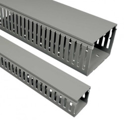 Plastikinis perforuotas kanalas Kopos RK 40X60_LD (pilkas, 40x60mm, 2m) KRK40X60LD