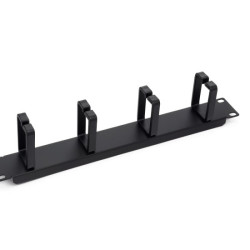 Kabelių sutvarkymo panelė LK-CM-0040/P 19" 1U (plastikiniai žiedai, be varžtų) PAN191ULKCM0040P