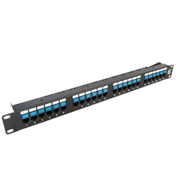 Komutacinė panelė 19" 1U UTP Cat5e LK-5005-Cat5e (24 prievadai, su kabelių laikikliu, 483x44x95 mm) TKP1U24LK5005ACT5E