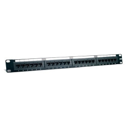 Komutacinė panelė 19" 1U UTP Cat6 LK-5005-Cat6 (24 prievadai, su kabelių laikikliu, 483x44x95 mm) TKP1U24PUTP6LK5005Cat6