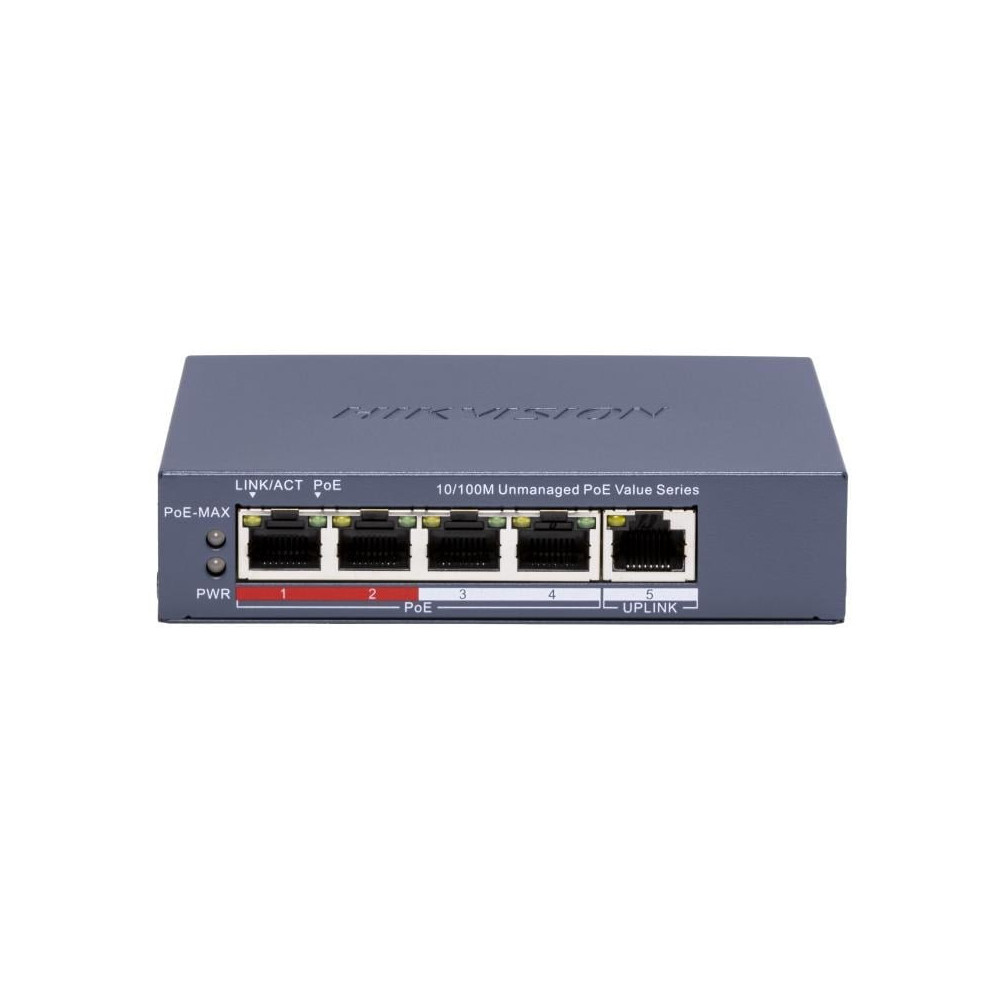 5 prievadų, 4 PoE komutatorius Hikvision DS-3E0105P-E/M(C) SWITCHDS3E0105PEMC