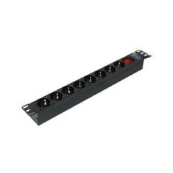 Maitinimo panelė 19'' spintai LK-BL-G10G06S/P (6x240V Schuko, su jungikliu, 1.8m) ESLKBLG10G06SP