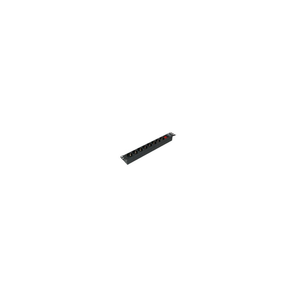 Maitinimo panelė 19'' spintai LK-BL-G10G06S/P (6x240V Schuko, su jungikliu, 1.8m) ESLKBLG10G06SP
