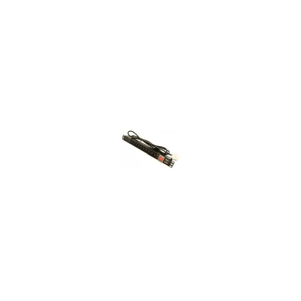 Maitinimo panelė 19'' spintai LK-BL-E10G08S/P (8xC13, su jungikliu, įeinanti Schuko, 1.8m) ESPALLKBLE10G08SP8XC13