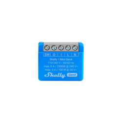 Wi-Fi, Bluetooth valdoma i&scaron;manioji relė Shelly 1 Mini Gen4 (8A 110&ndash;240VAC, 5A 30VDC) SHELLYMINI1GEN4