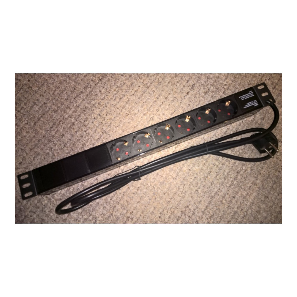 Maitinimo panelė 19'' 6X220V be jungiklio ESPMP220V6BEM