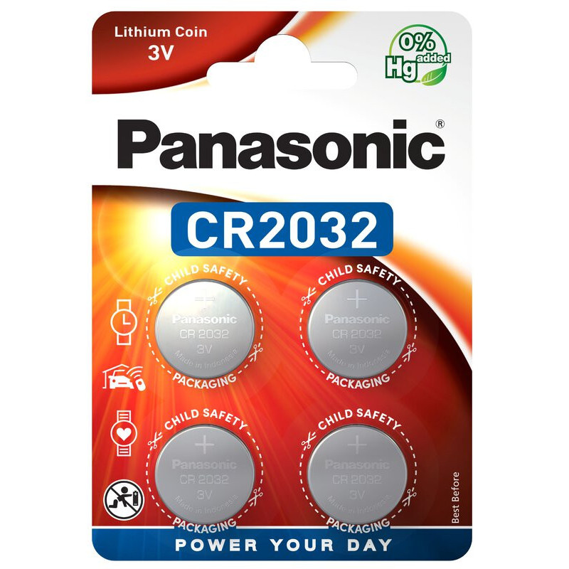 Baterija Panasonic Lithium CR2032 (4 vnt.) BATERIJACR2032